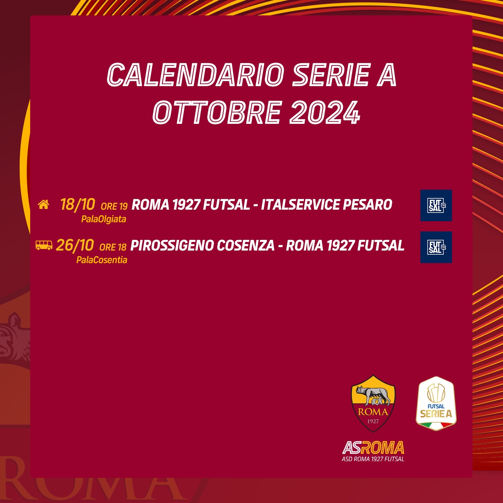 Serie A | Il calendario di ottobre 