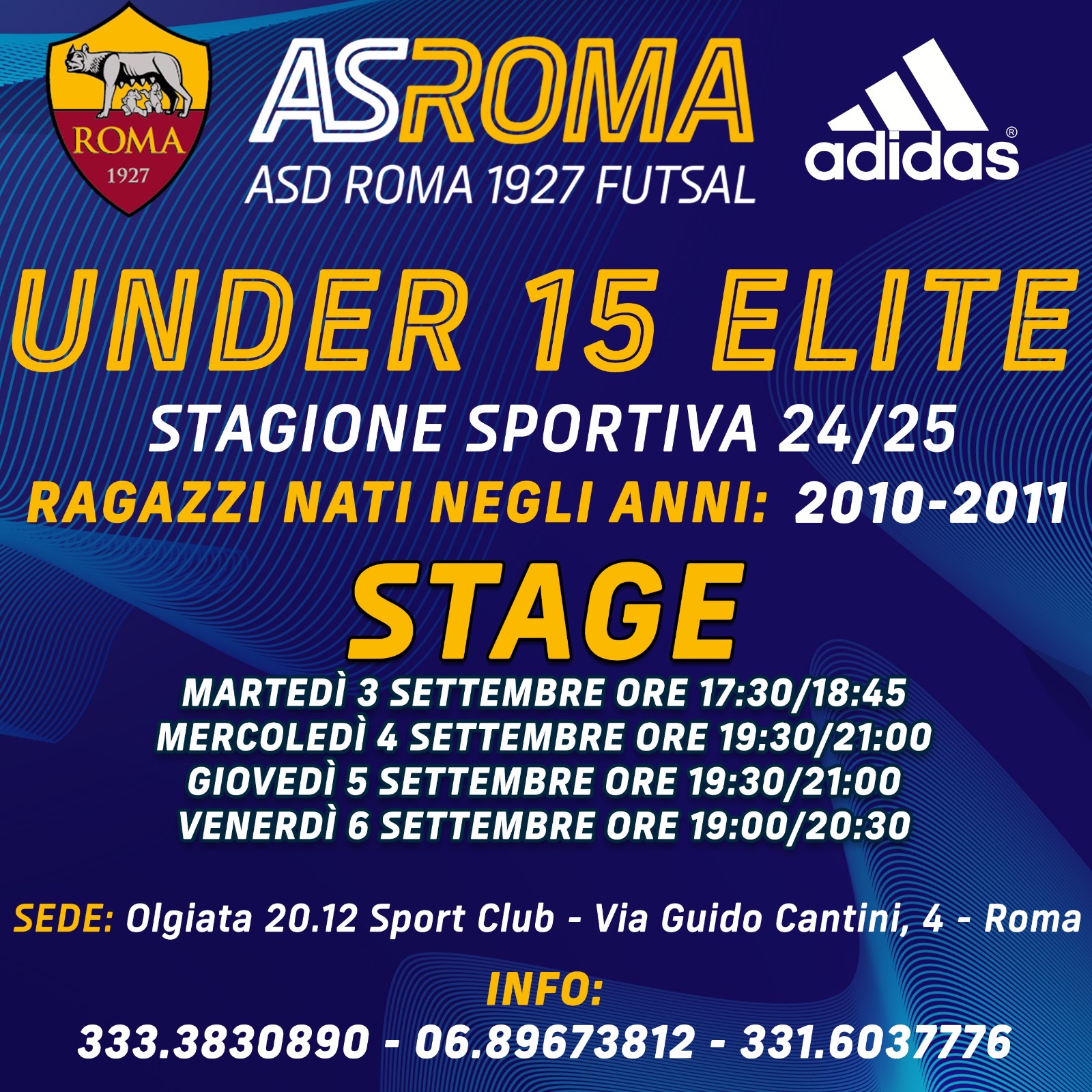 Under 15 Elite | Partecipa agli stage! 