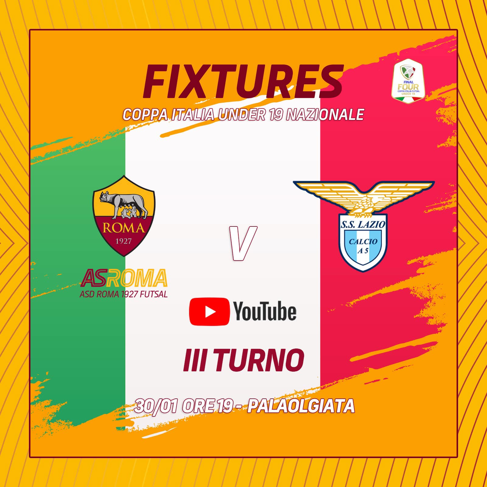 Coppa Italia U19 | Roma 1927 Futsal - SS Lazio C5 