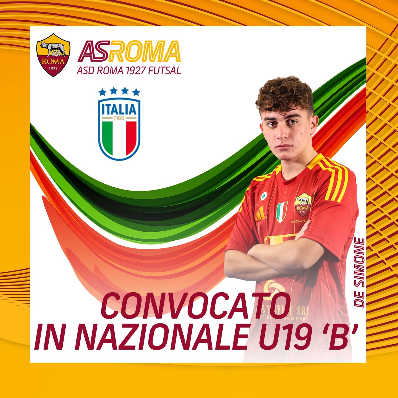 Nazionale Under 19 ‘B’, convocato De Simone