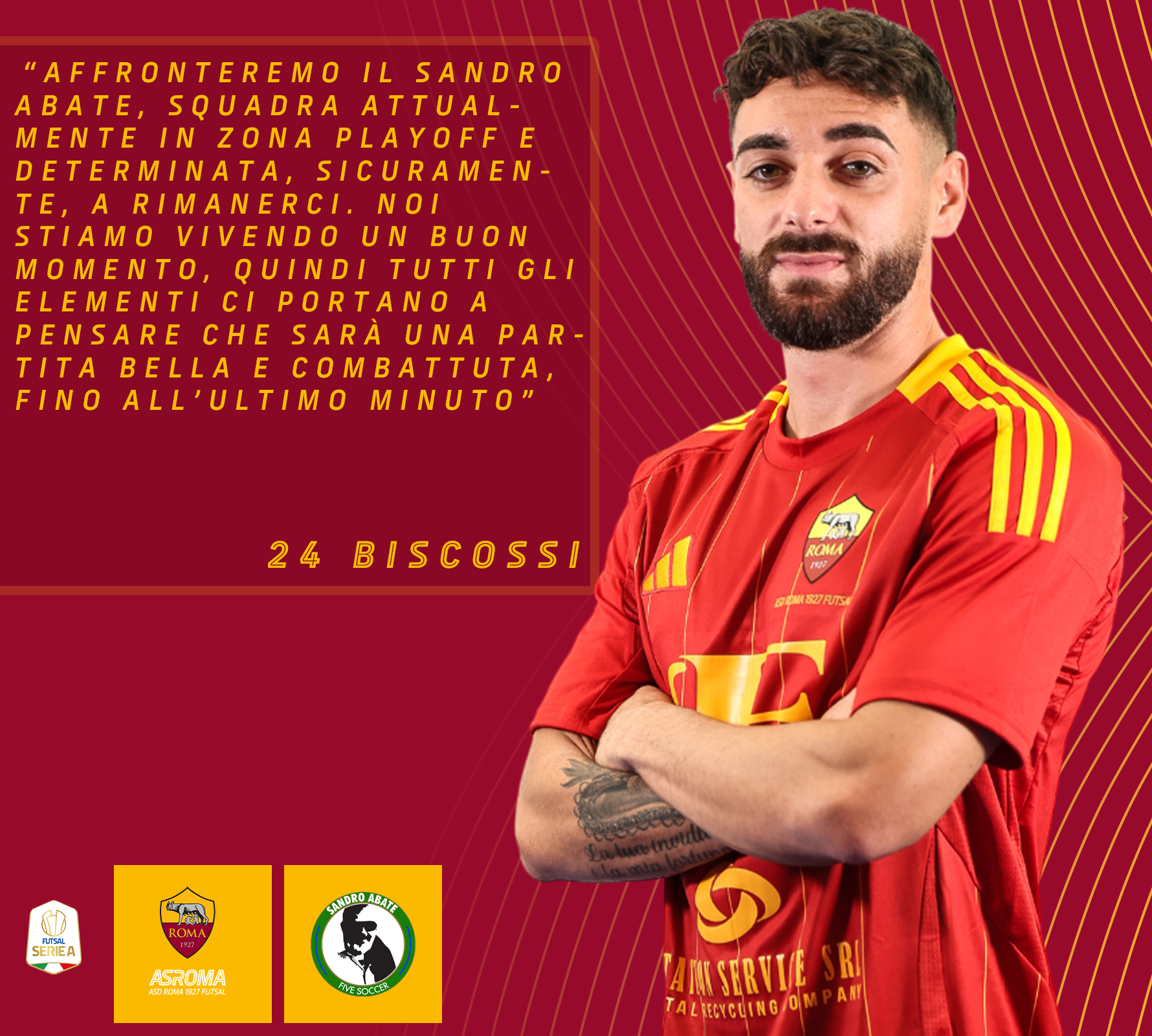 Biscossi presenta Roma 1927 Futsal - Sandro Abate