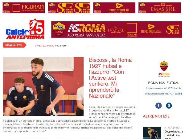 L'intervista a Matteo Biscossi su Calcio a 5 Anteprima