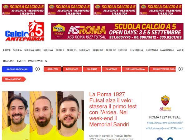 L'articolo su Calcio a 5 Anteprima dedicato alla Roma 1927 Futsal