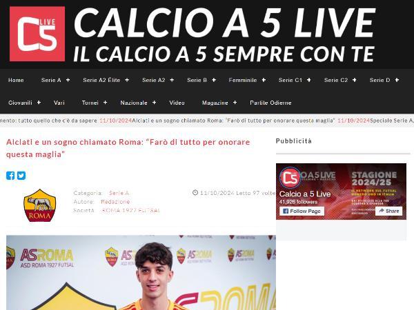 L'intervista a Davide Alciati su Calcio a 5 Live