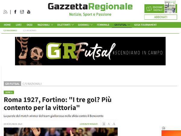 L'intervista a Rodolfo Fortino su Gazzetta Regionale