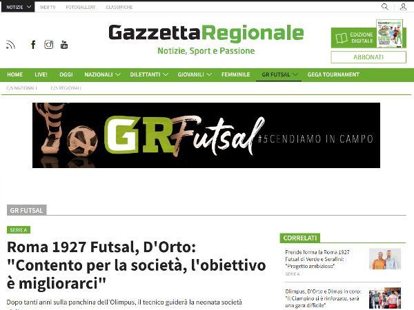 L'intervista a mister Daniele D'Orto su Gazzetta Regionale