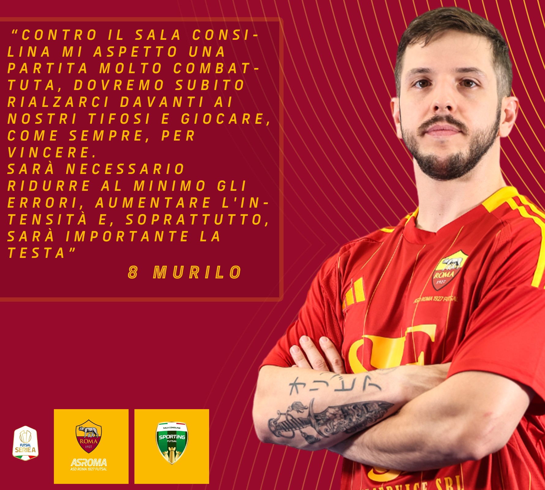 Murilo presenta Roma 1927 Futsal - Sporting Sala Consilina 