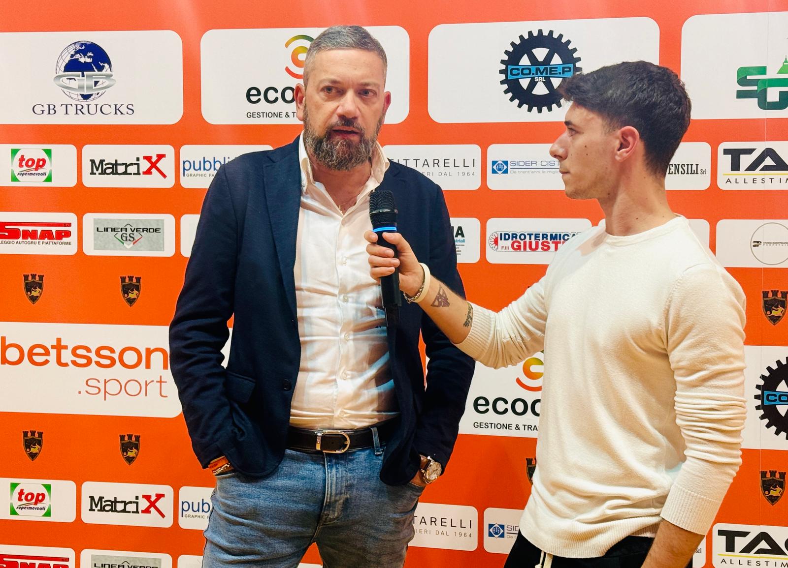 Il Presidente Andrea Verde dopo Ecocity Genzano - Roma 1927 Futsal